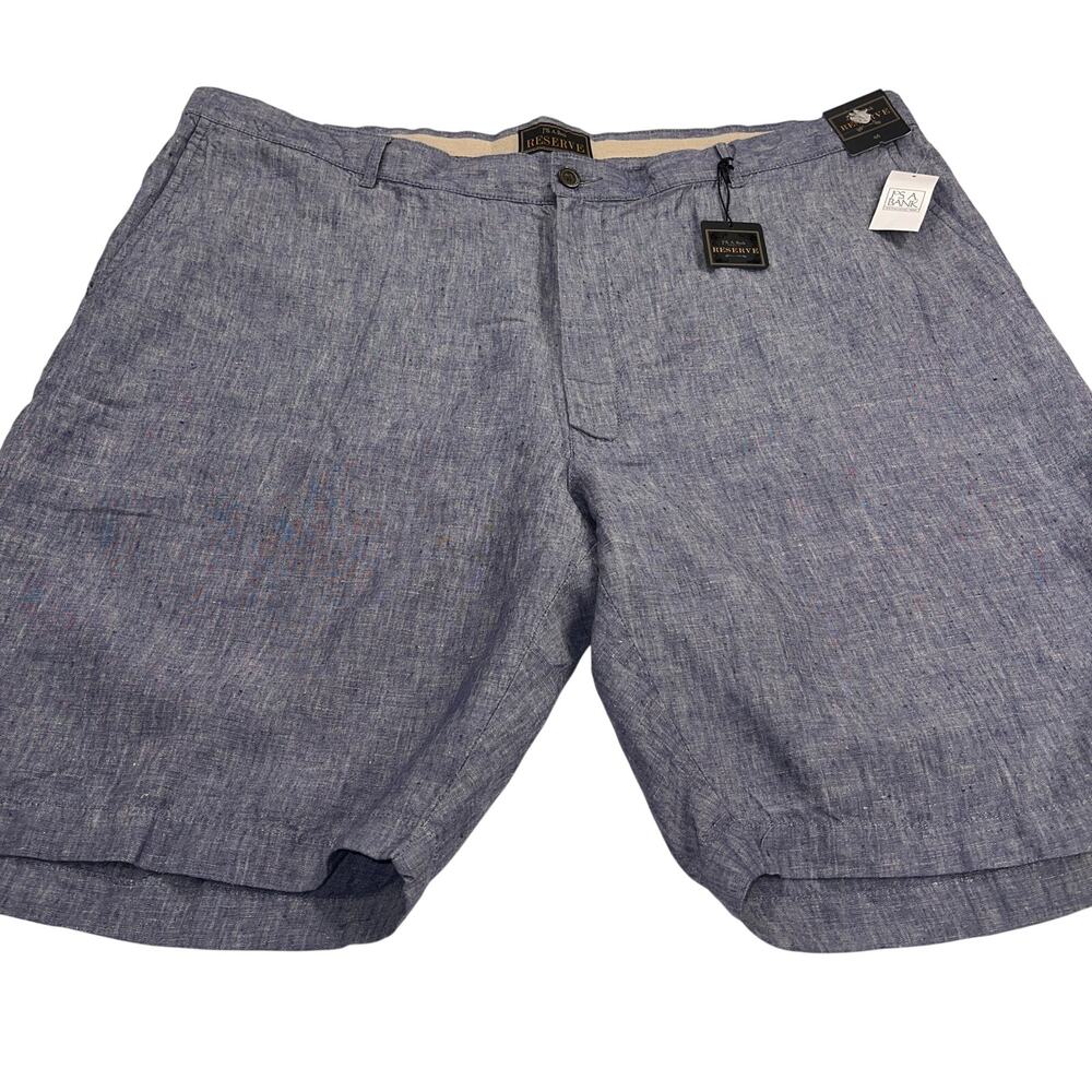 Joseph Jos. A. Bank Reserve Chambray Blue 100% Linen Dress Shorts Size 46 Waist - Picture 11 of 11